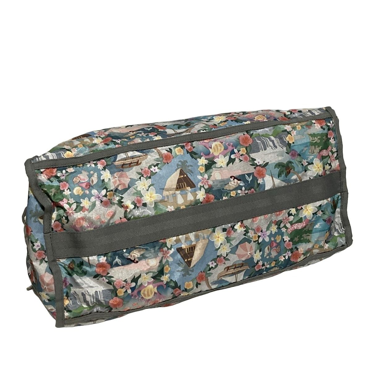 極美品✨LeSportsac 花刺繍 ボストンバッグ グレー ポーチ付き Lesportsac 花柄ボストンバッグ - メルカリ