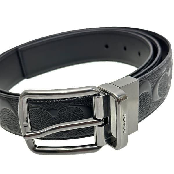 新品♡コーチ　ベルト　シグネチャー　リバーシブル　黒　メンズ コーチ COACH コーチ ベルト メンズ COACH Belt リバーシブル