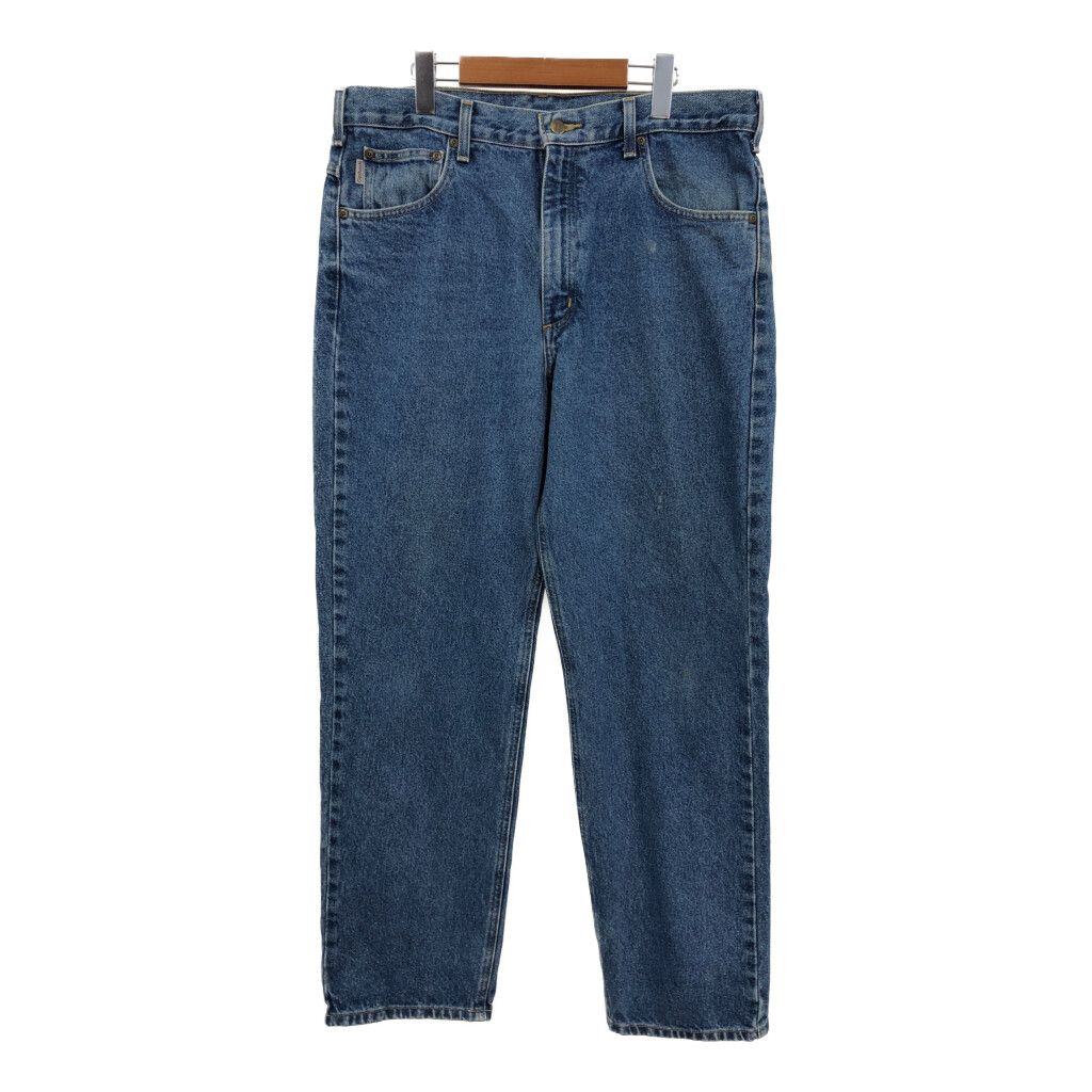 カーハート　ブルーデニム　ジーンズ　古着　W36 L32 Carhartt カーハート デニムパンツ ブルー (メンズ W36 L32