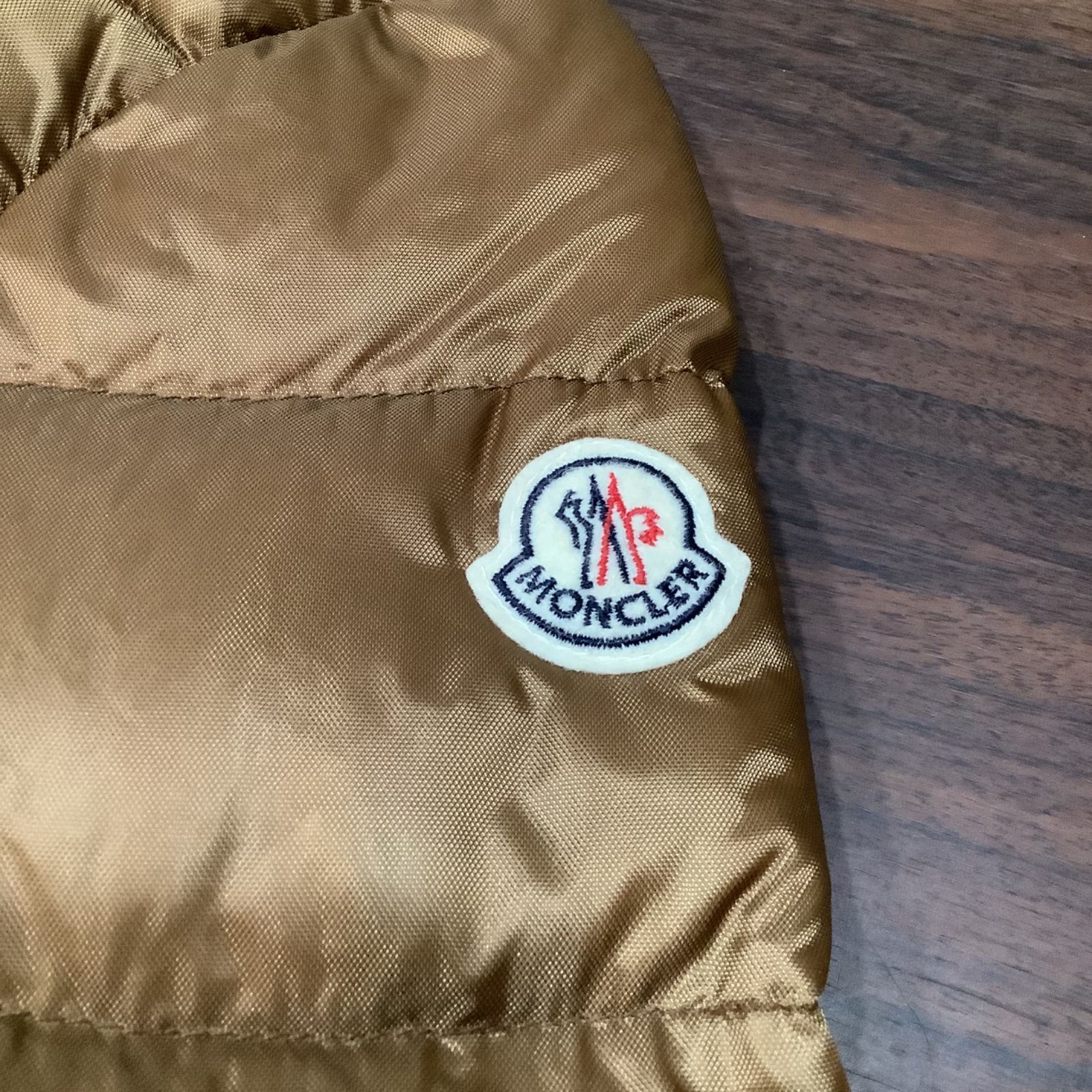 モンクレール MONCLER フレアー ダウンコート ベージュゴールド