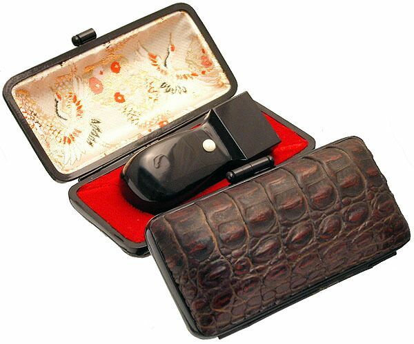 法人印鑑 ケース付き 黒水牛 角印 天丸 トップ 21mm 会社印 かっこいい