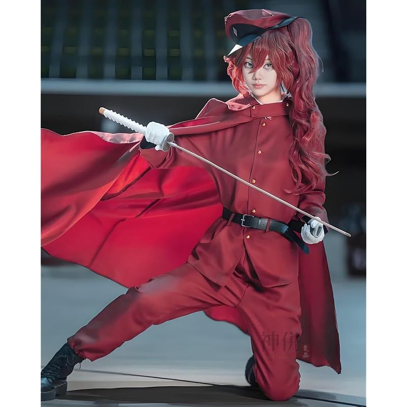 在庫 神併 大倉燁子 コスプレ ウィッグ付き 副長 文豪ストレイドッグス コスプレ衣装 大人用 仮装 文化祭 イベント コスチューム ステージ服 Ookura Teruko cosplay 大倉燁子 ウィッグ付き XL 0