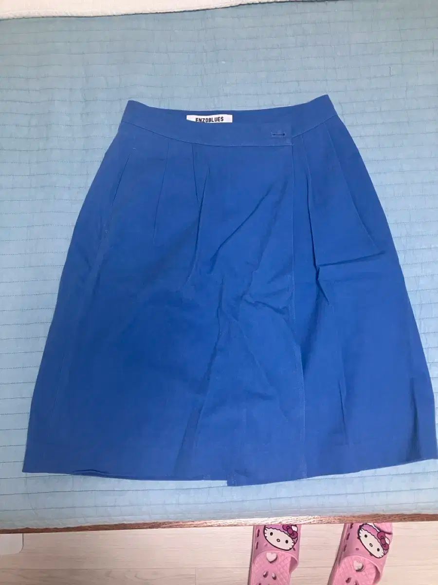 ENZO BLUES Aライン スカート ミディ丈 M GULLKHAN_COM