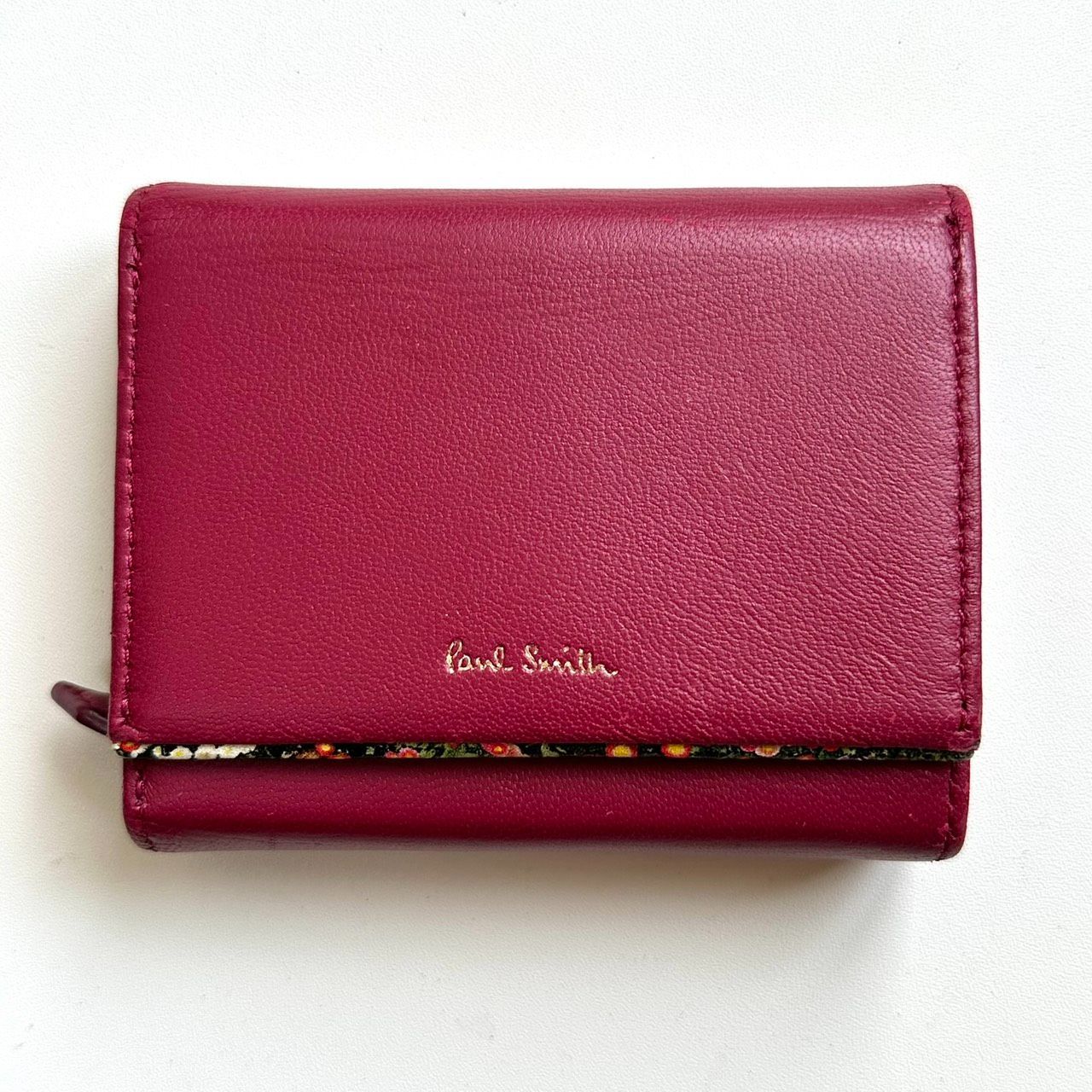 ポールスミス Paul Smith 三つ折り財布 ガーデンフローラルトリム 