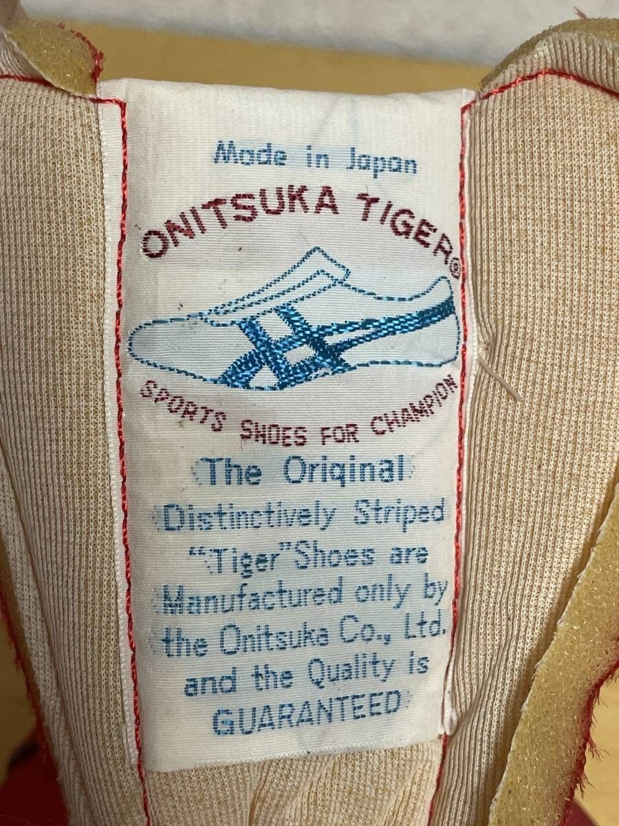 30 未使用品 60s 70s Onitsuka Tiger オニツカタイガー マラソンシューズ マラップ ナイロン DX レッド スニーカー 23cm デッドストック