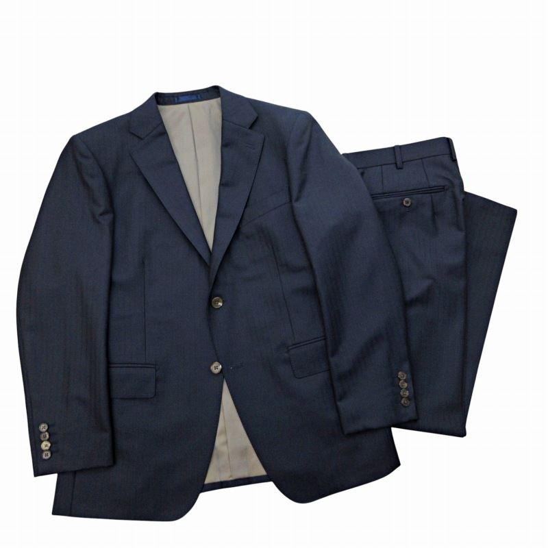 ダンヒル dunhill 美品 近年 2B ストライプスーツ テーラード 