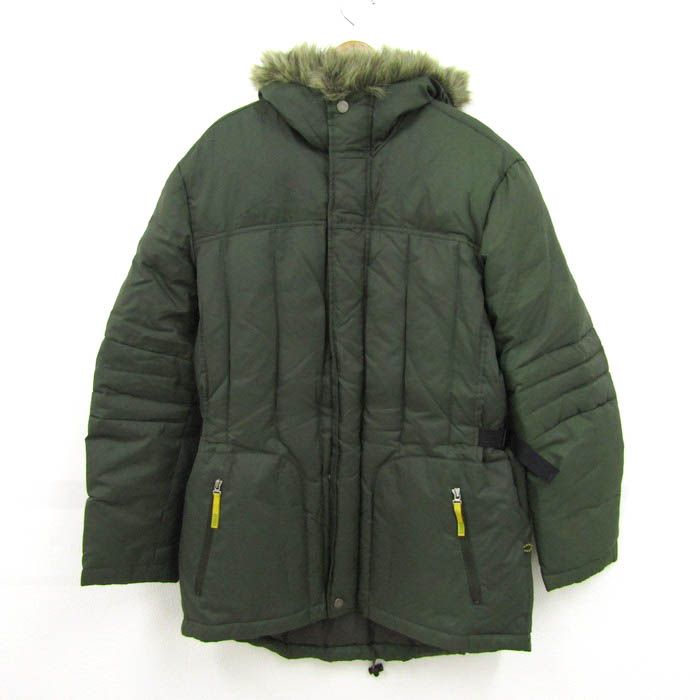 カルバンクライン ダウンジャケット ジャンパー ブランド アウター メンズ Mサイズ カーキ Calvin klein 【中古】