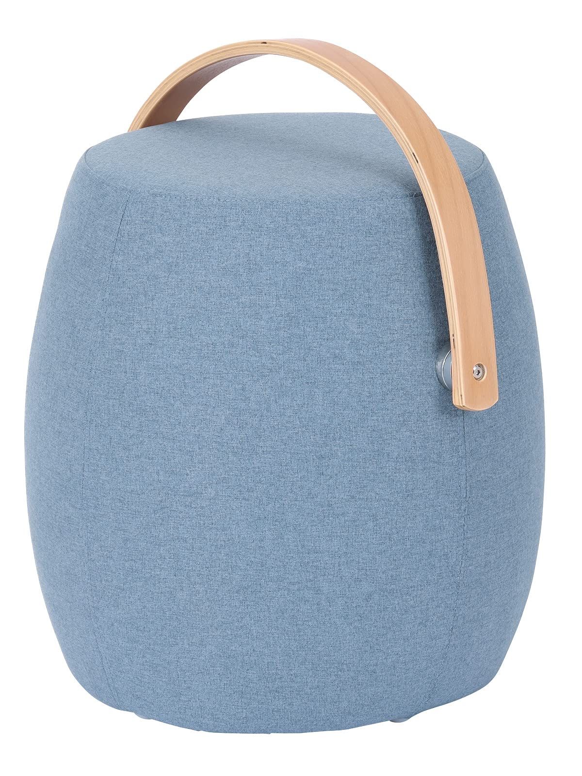 シンプル 北欧 高さ46cm 持ち運び ハンドル付き ミーティア オットマン ライトブルー 椅子 スツール 関家具 コンフィ Comfy