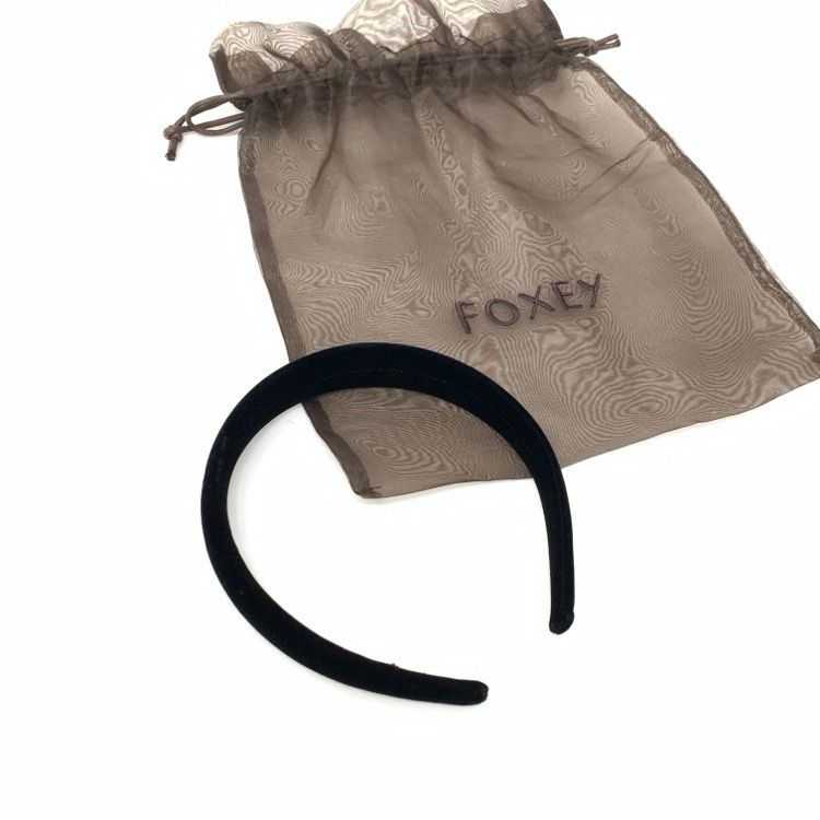 ルン　フォクシー　ベルベット　カチューシャ　2個組　ブラック　焦茶 フォクシー ベルベット カチューシャ 2個組 ブラック 焦茶