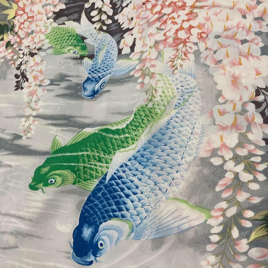美品】サンサーフ 開襟 アロハシャツ 希少XLサイズ 鯉 和柄
