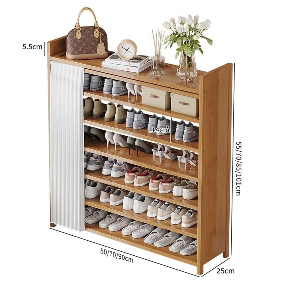 100)折りたたみ式シューズラック 6段 2個セット シューズラック