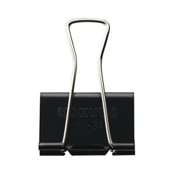 （まとめ）コクヨ ダブルクリップ 超特大口幅50mm 黒 クリ-31 1セット（10個）