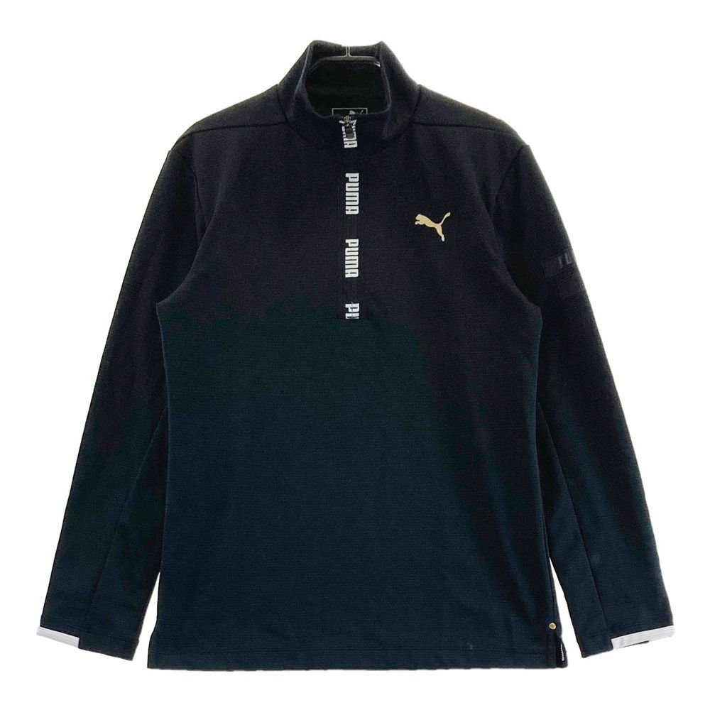 サイズ：S PUMA GOLF プーマゴルフ ハーフジップ 長袖Tシャツ ボーダー