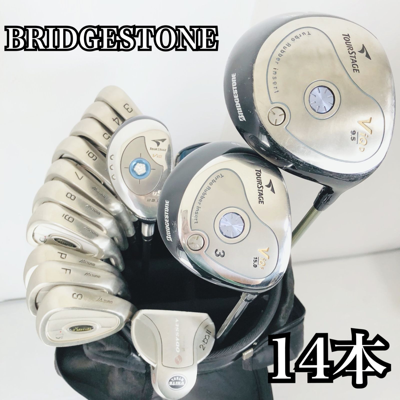 ミズノ　ブリヂストン　メンズゴルフ14本セット　カーボン　右利き用　入門用 MIZUNO ミズノ（MIZUNO）（メンズ）BR-Xフルセット 10本(DR、FW5