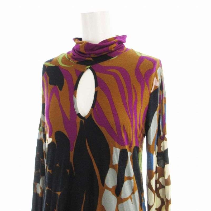 エムミッソーニ M MISSONI カットソー ハイネック 総柄