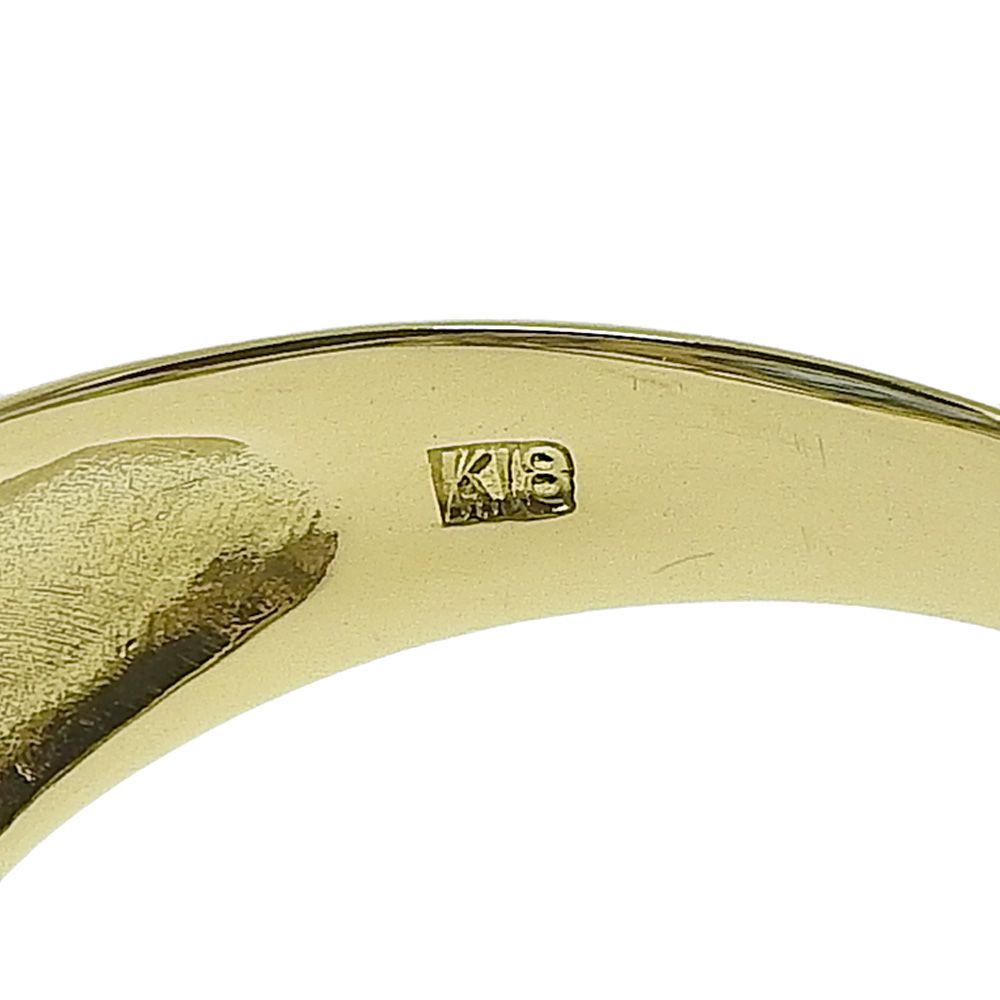 本物保証】 鑑付 新品同様 リング 指輪 約6.5g K18YG 天然トパーズ  