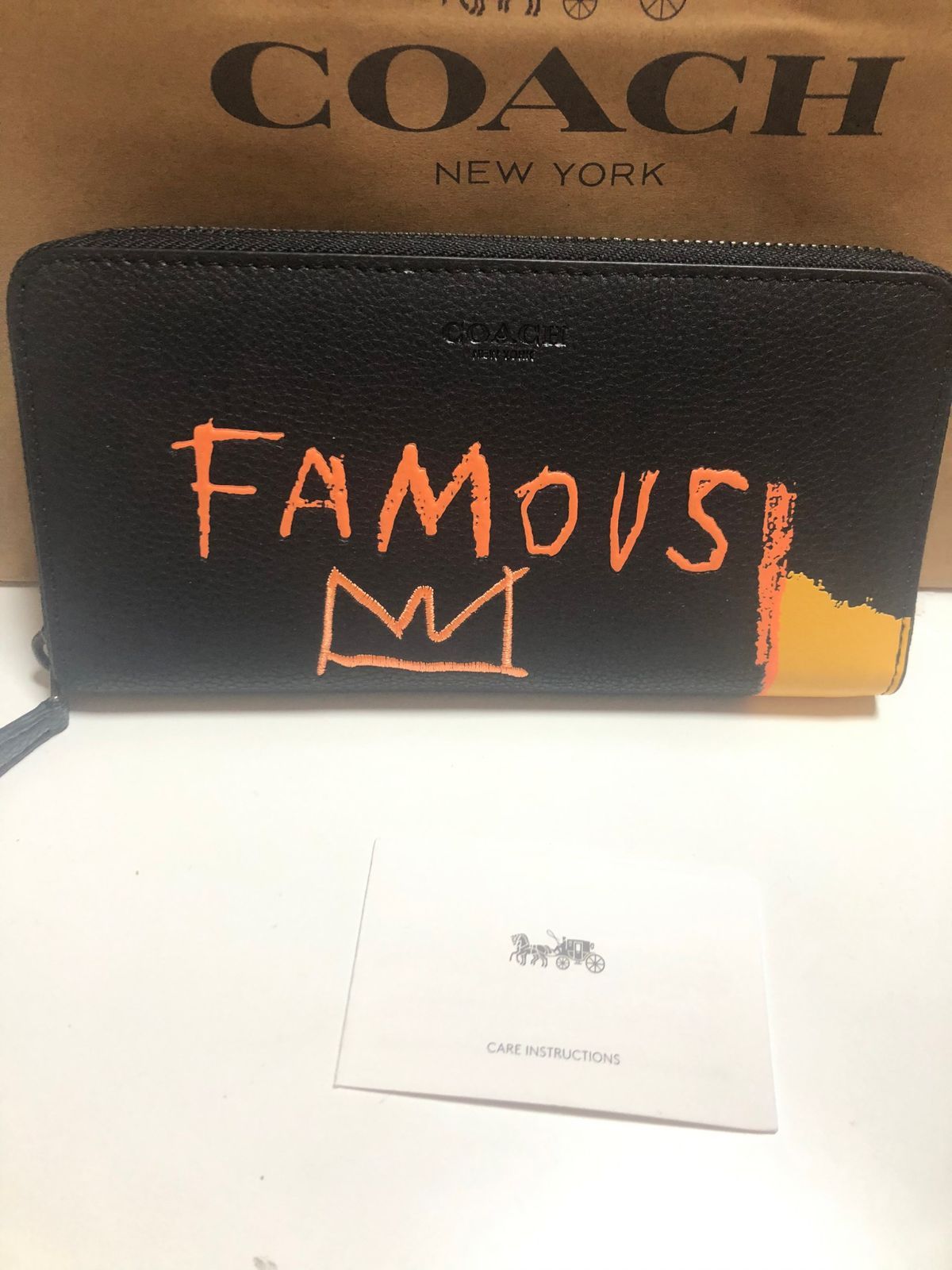 一部予約販売】 コーチ COACH バスキア コラボ FAMOUS 長財布 ブラック