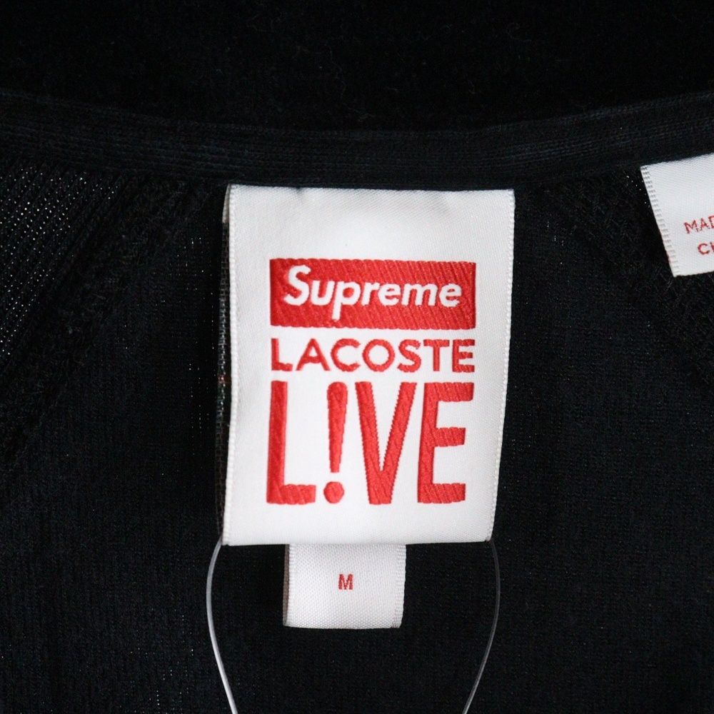 激安で季節を先取り。 SUPREME シュプリーム 18SS ×Lacoste Velour Harf-Zip Track Top ラコステ ベロア ハーフジップ トラックジャケット ブラック トレンド品が満載!