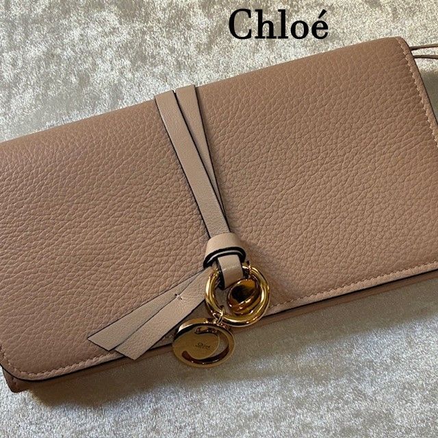 美品✨Chloe クロエ　長財布　アルファベット　レザー　ロングウォレット Chloe クロエ 長財布 アルファベット ロングウォレット レザー