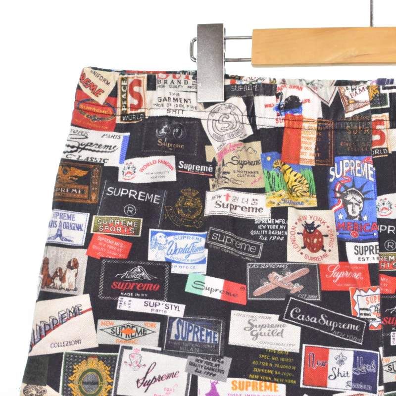シュプリーム SUPREME 21SS Labels Pique Short ラベル柄 ピケ