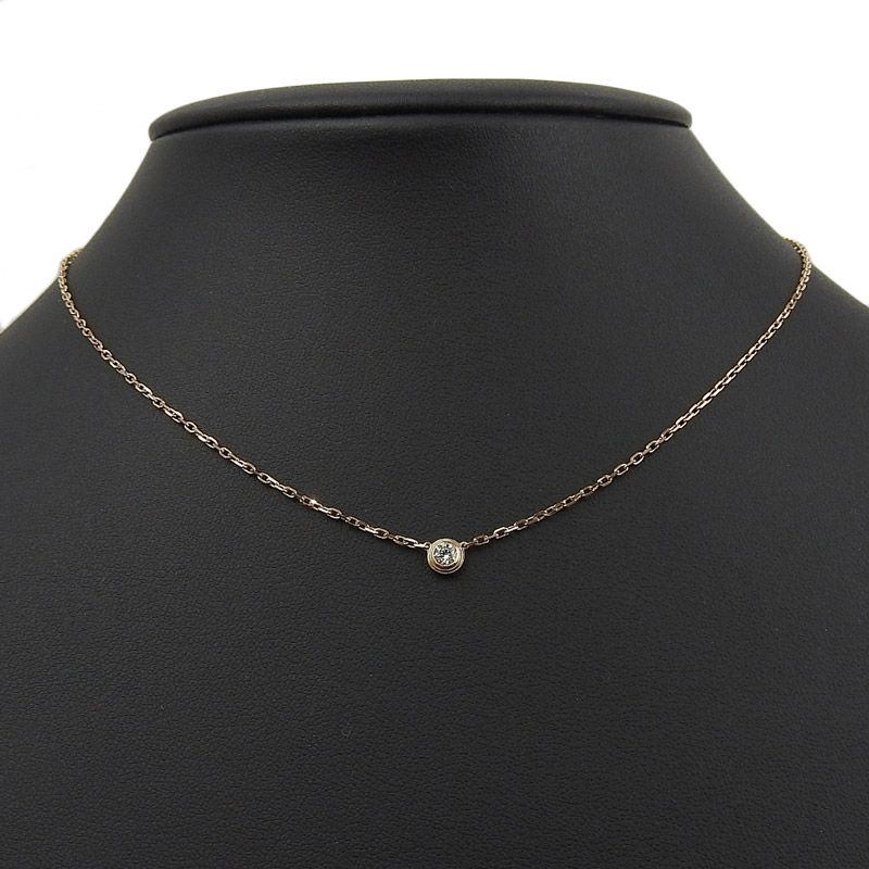 カルティエ CARTIER ダムールネックレスXS ネックレス K18PG 中古 新  