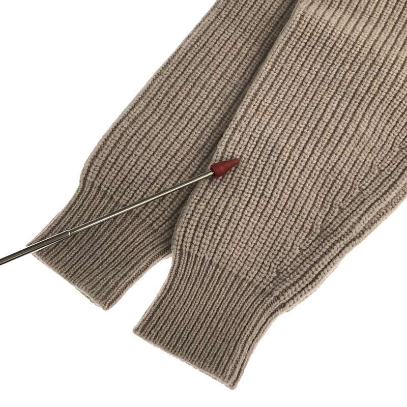 【美品】  ORCIVAL / オーチバル | ハーフジップ リブニット | 1 | ベージュ | レディース 美品】 ORCIVAL / オーチバル | ハーフジップ リブニット | 1