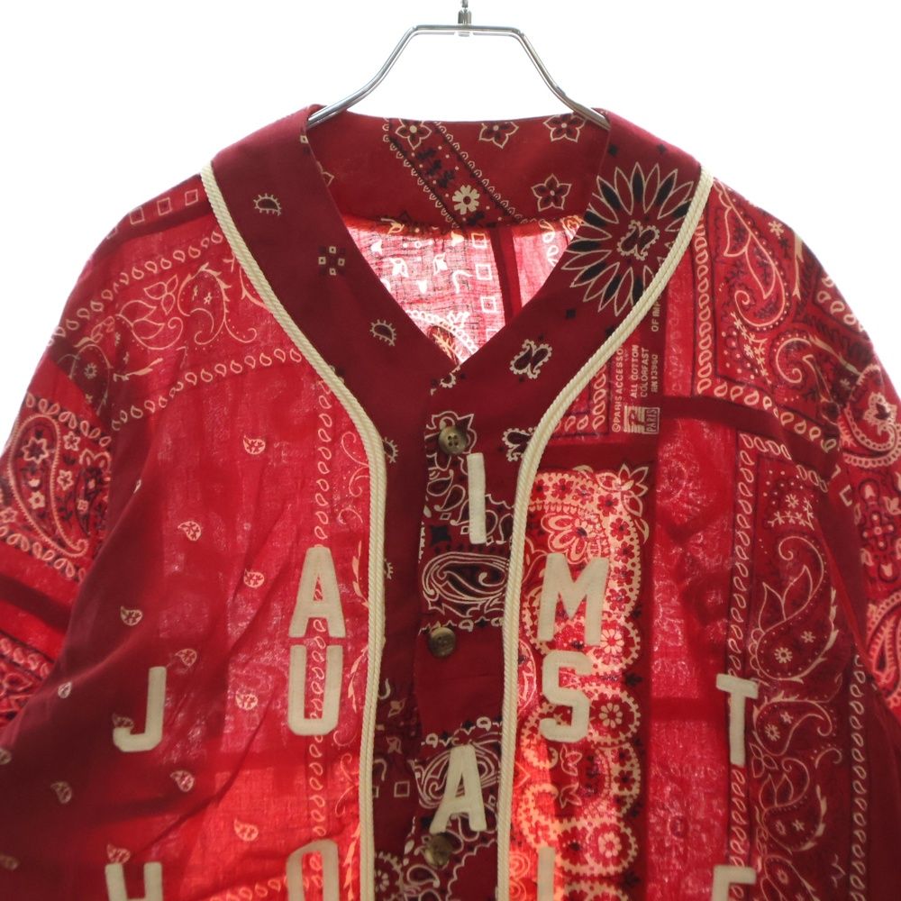 READY MADE (レディメイド) 21AW Red Bandana Baseball Shirt バンダナ