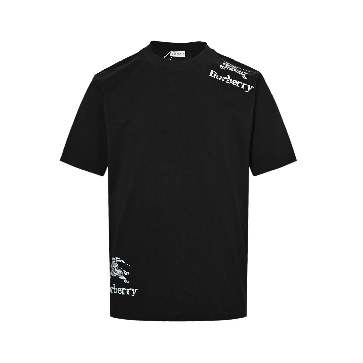 Burberry 25SS Tシャツ・カットソー マルチカラー 今日特価】Burberry 25ss 肩元・裾辺 ウォーホースプリント T
