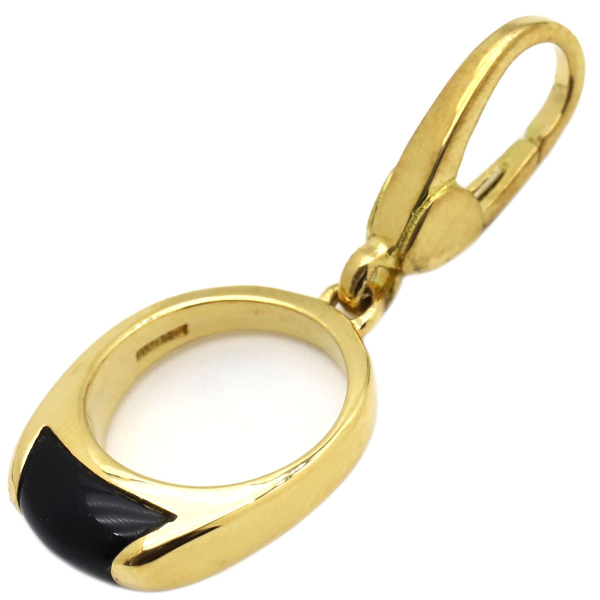 BVLGARI ブルガリ オニキスSV925 キーホルダーチェーン チャーム  