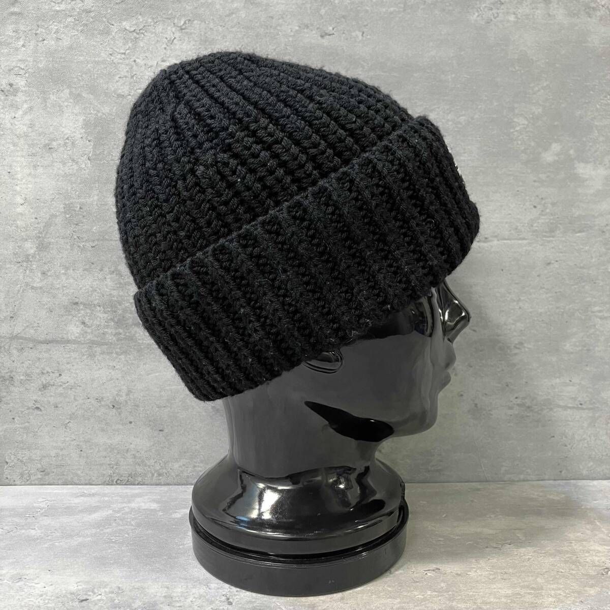 MONCLER ブラック ニット帽　ビーニー MONCLER モンクレール ニットキャップ レディース ビーニー