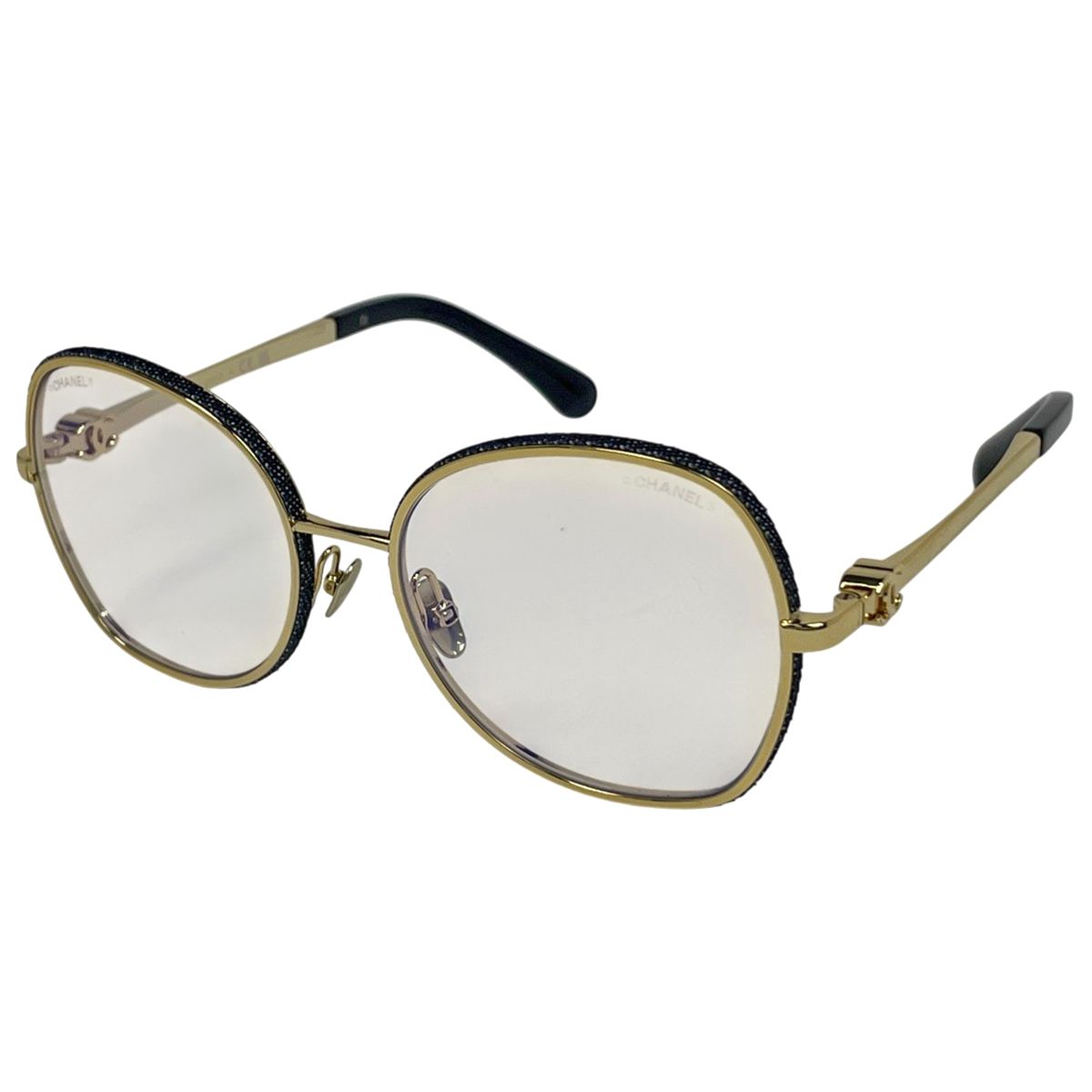 シャネル CHANEL ココマーク サングラス デニム フレーム アイウェア サングラス メタル ゴールド 2218-S レディース