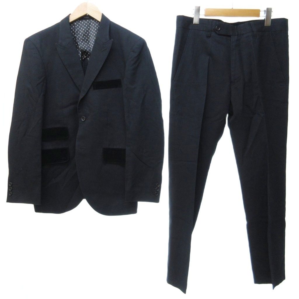 ダブルタップス WTAPS 10SS RISE ABOVE スーツ セットアップ 上下 テーラードジャケット パンツ 黒 ブラック M