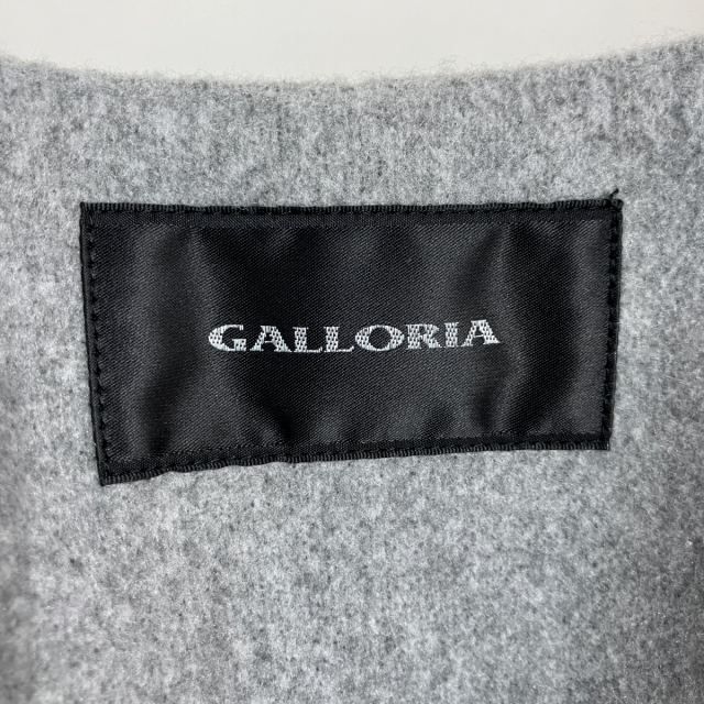 ギャローリア GALLORIA 美品 ノーカラーコート ジャケット ショート丈 グレー M - メルカリ