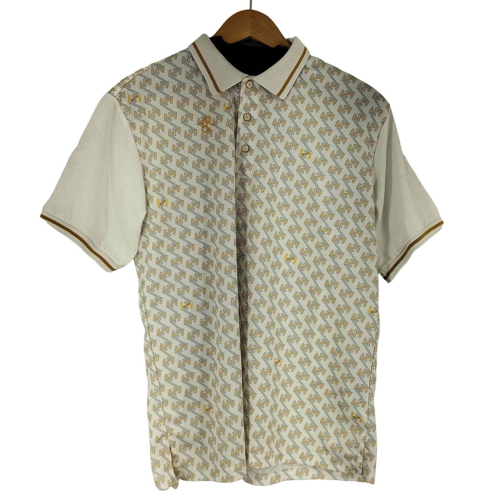 ユーズドフルギ USED古着 Resurrection 総柄 S/S ポロシャツ メンズ JPN：L 