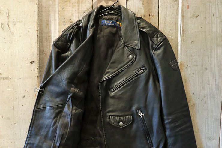 Polo Ralph Lauren(ラルフローレン):レザー ライダース ジャケット