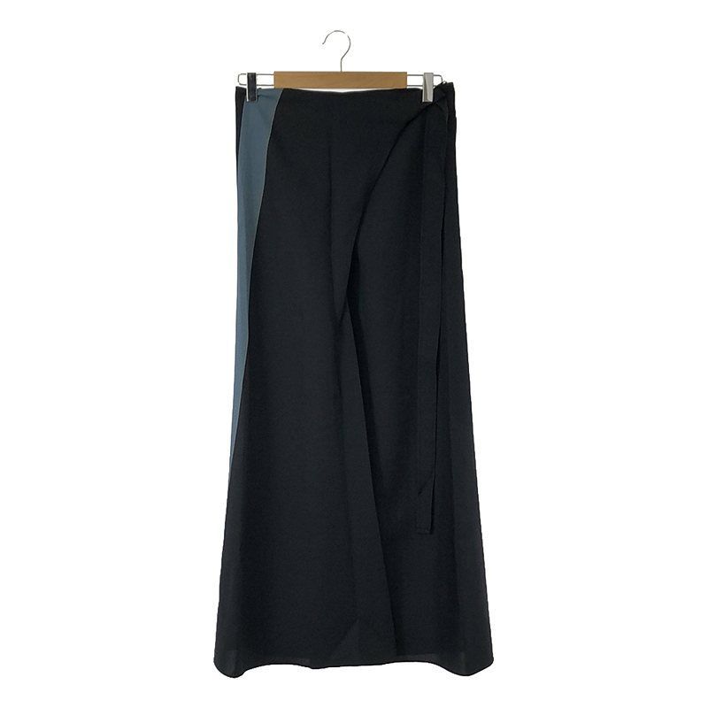 BACCA / バッカ | レーヨンカラーラインラップロングスカート | 36 | レディース