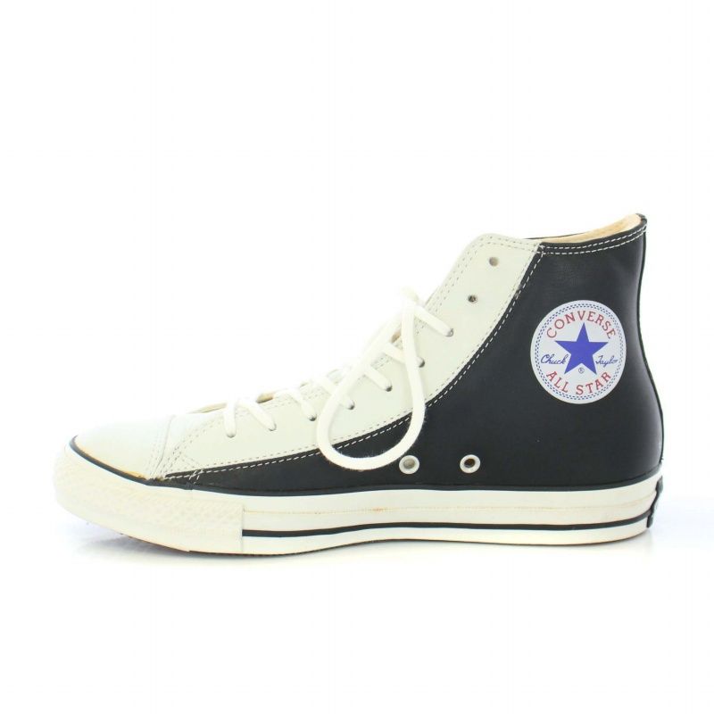 コンバース CONVERSE あしたのジョー LEATHER ALL STAR JOE HI レザーオールスタージョーHI チャックテイラー  ハイカットスニーカー シューズ 矢吹丈 力石徹 US7.5 26cm 黒 ブラック 1S980 タグ付き /BB