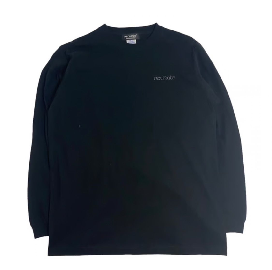 新品・未使用】re:create L/S T-SHIRTS (OG LOGO) BLACK リ
