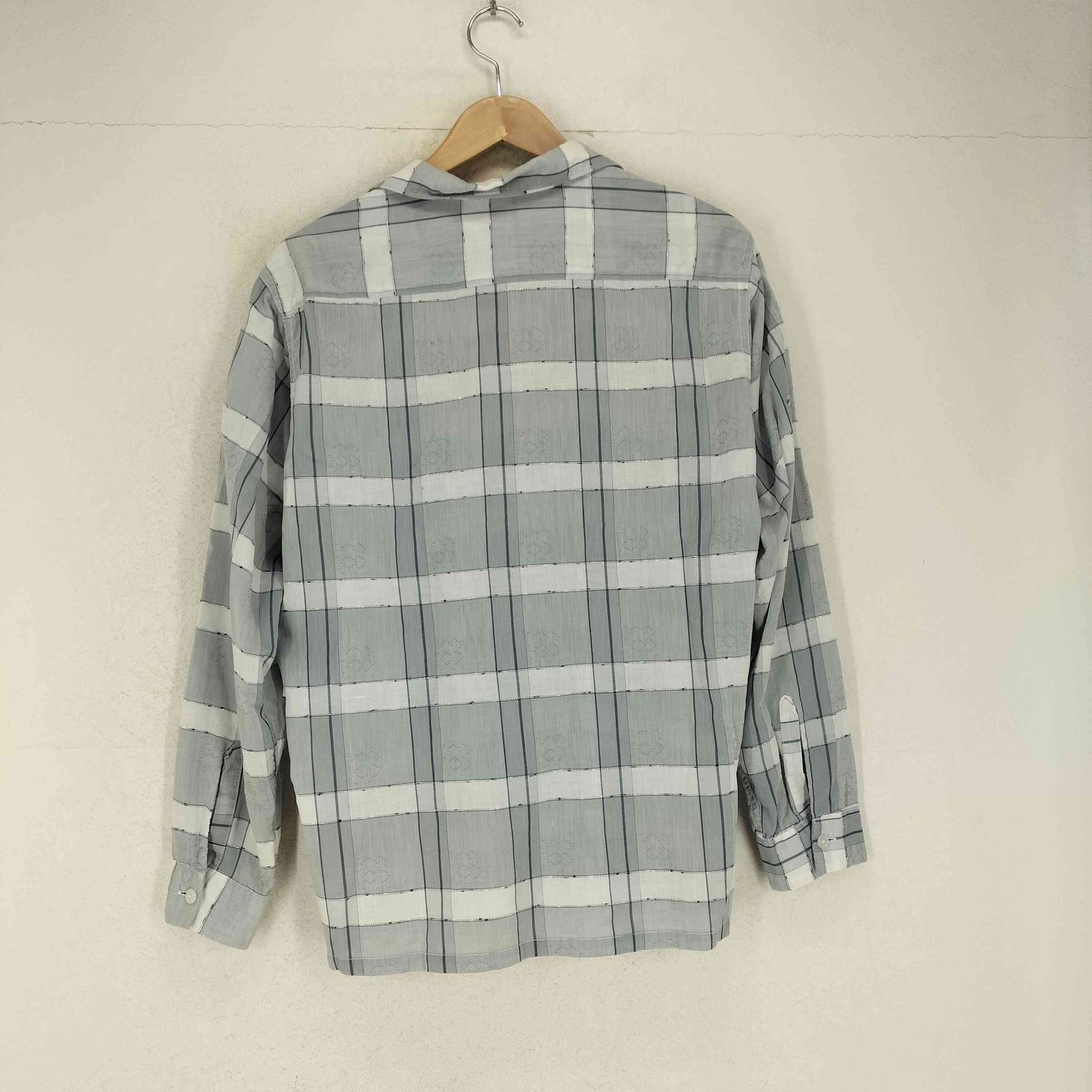 ユーズドフルギ 古着 WRINKLE-SHED DRI-DON 50s~60s 花柄刺繍 オープンカラーL|S シャツ メンズ 表記無