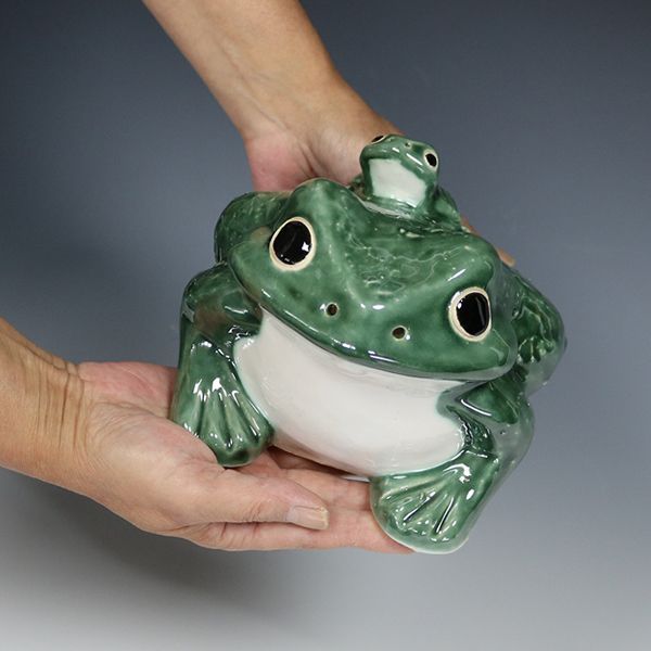 信楽焼 しがらき やきもの 陶器 置物 カエル かえる 縁起物 ギフト 7
