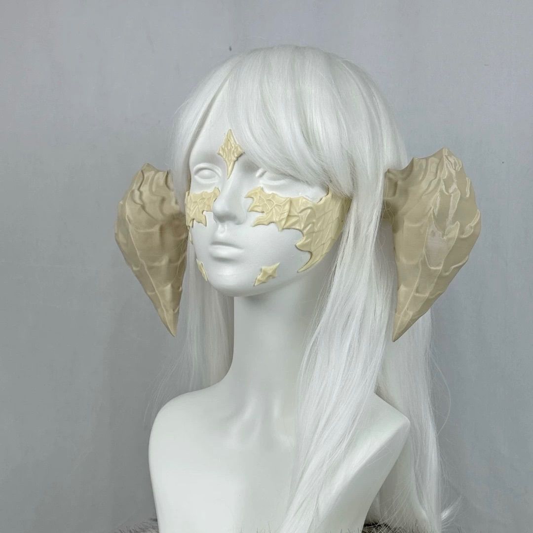 FF14 アウラ ゼラ コスプレ 鱗 シリコンシート FF14 アウラ 前角 角・鱗 コスプレ 小道具 - メルカリ