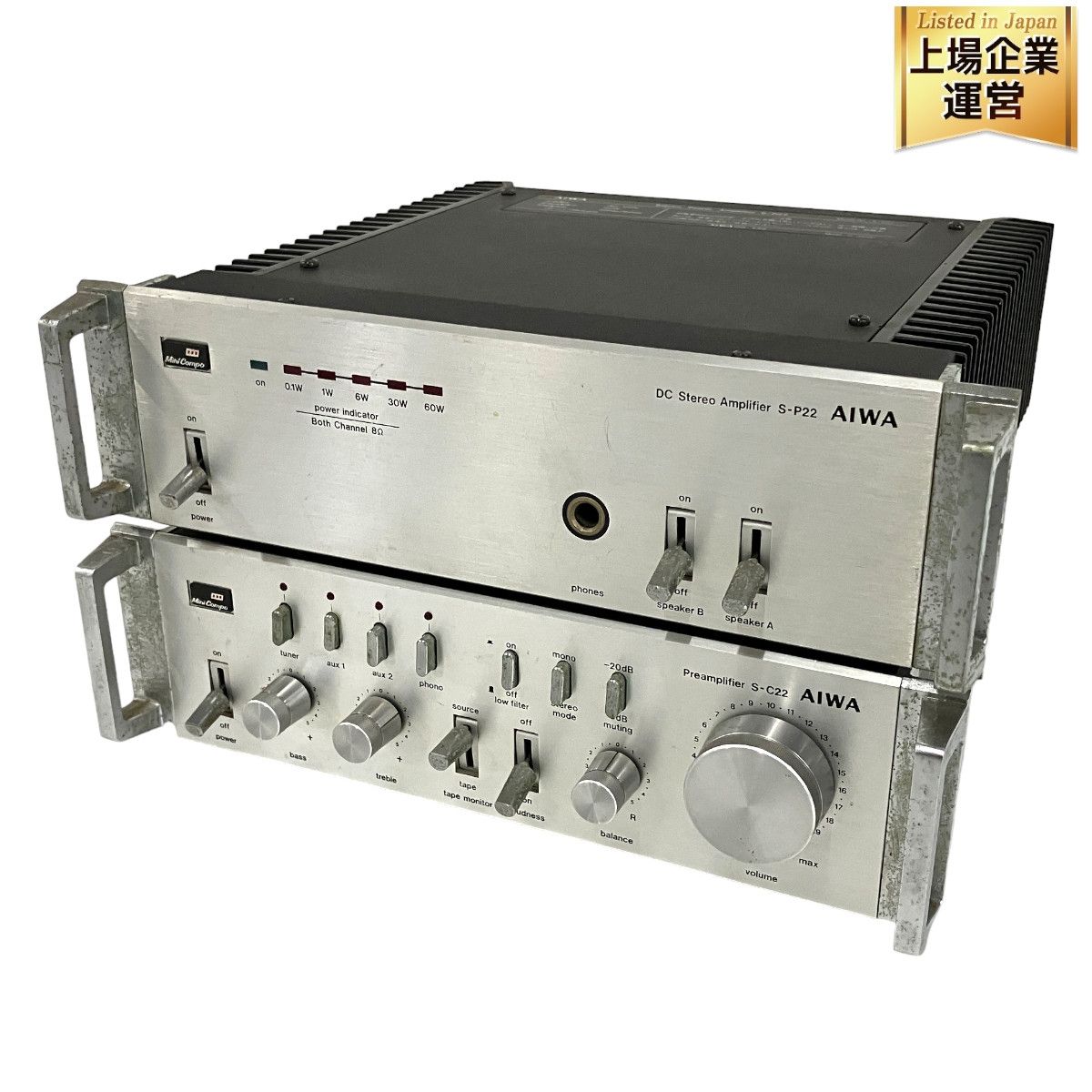 名機 AIWA s-C22 プリアンプ ジャンク - アンプ