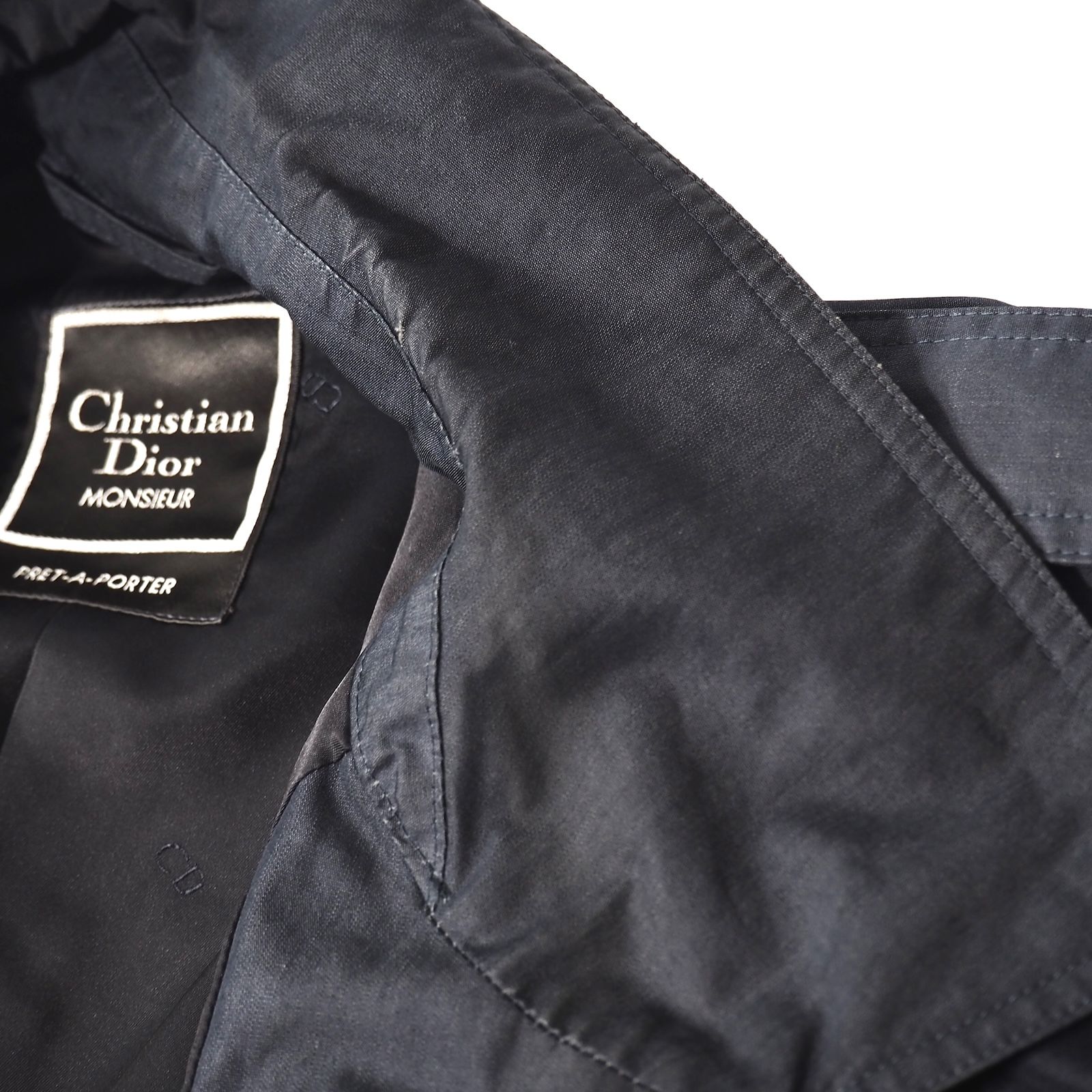 クリスチャンディオール Christian Dior MONSIEUR ヴィンテージ トレンチコート S ダークグレー メンズ 5-ZI016 KANDAIZUMI_COM