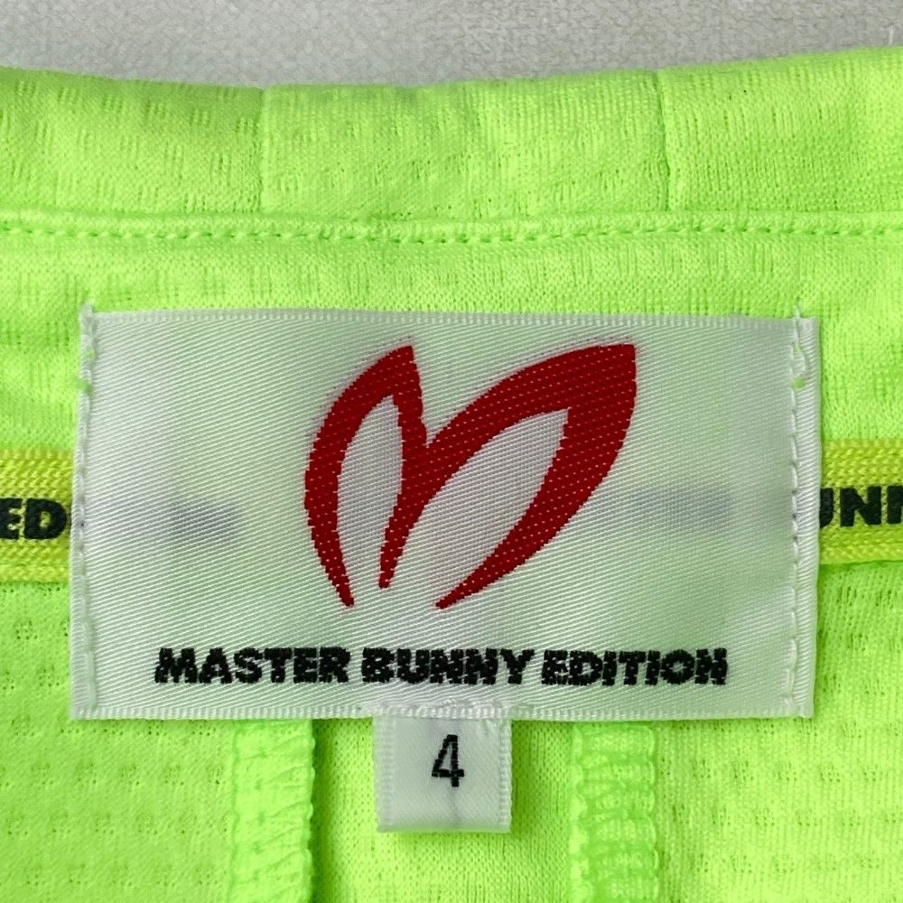 サイズ：4 MASTER BUNNY EDITION マスターバニーエディション  ハーフジップ 半袖ポロシャツ ボタンダウン  イエロー系 [240101456202] ゴルフウェア メンズ ストスト MASTER BUNNY EDITION マスターバニーエディション ハーフジップ