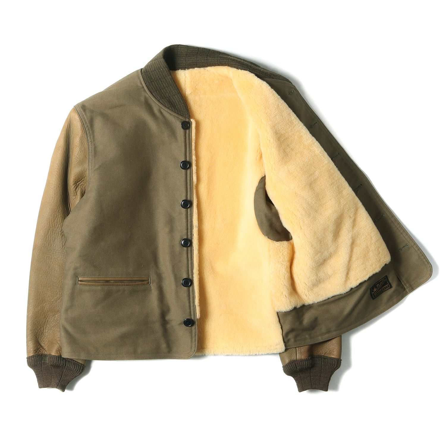 At LAST&CO SHEEPLINED JKT カーキ アウター ブルゾン At LAST&CO SHEEPLINED JKT カーキ アウター ブルゾン At LAST&CO