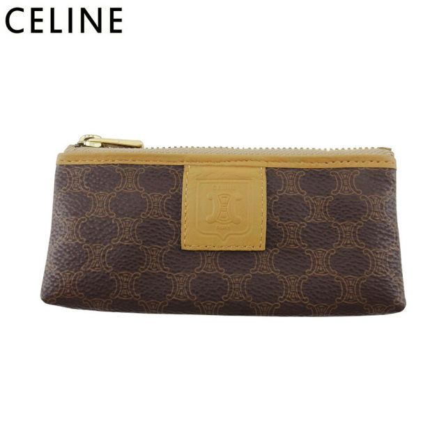 CELINE セリーヌ キーケース 6連 ダークブラウン 箱付き CELINE - セリーヌ キーケース 6連 トリオンフ マカダム CELINE