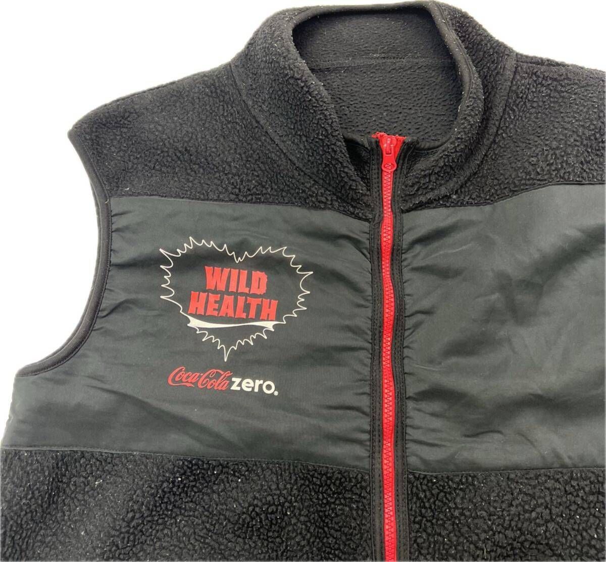 非売品 コカコーラフリースベスト Coca Cola zero ☆ ジップアップ フリース ベスト ブラック