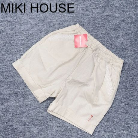 MIKI HOUSE ベージュ ハーフパンツ 130cm 新品 ミキハウス mikihouse ダブルビー Bくん☆デニムハーフパンツ (90cm