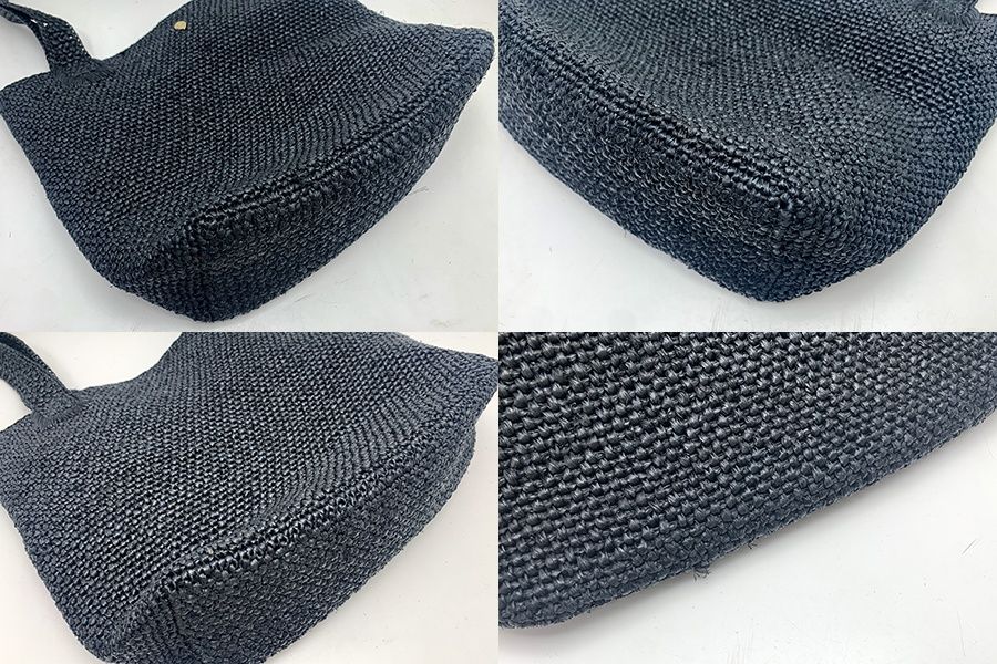 HELEN KAMINSKI ヘレンカミンスキー 黒 ブラック ラフィア