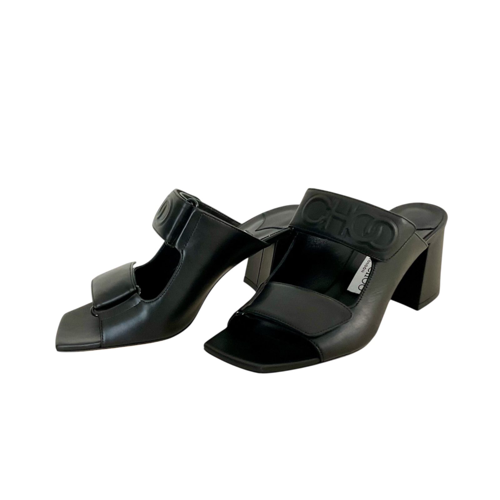 サンダル・ミュール JIMMY CHOO CALFLEATHER SANDAL BLACK JIMMY CHOO CALFLEATHER SANDAL BLACK (Jimmy Choo/サンダル